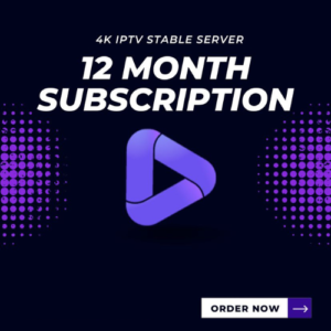 IPTV Subscription 12 Months – Premium 4K 2 Devices