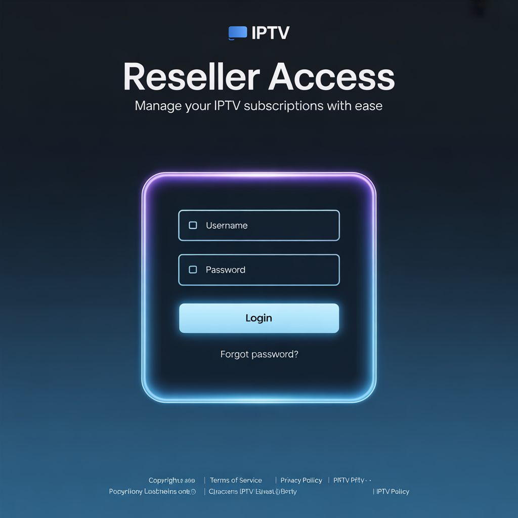 iptv reseller dashboard